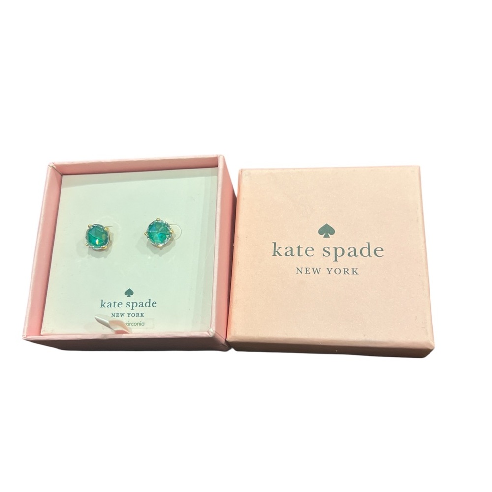 Kate Spade Green Cubic Zirconia Stud - Picture 2 of 5
